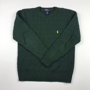 Polo Ralph Lauren Green Cable Knit Sweater